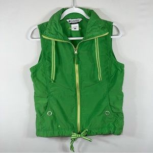 Columbia Zip Front Green Vest Women’s size Small